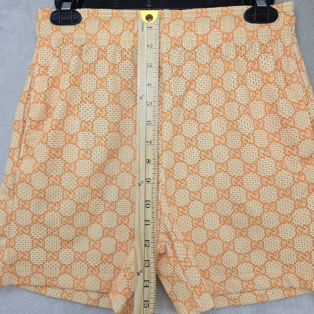 Bravest Studios Mesh Shorts Mens Small GG Orange AOP All Over Print Mesh